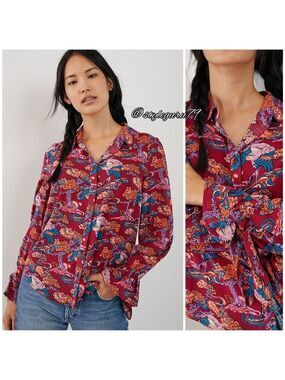 Anthropologie Multicolor Floral Blouse